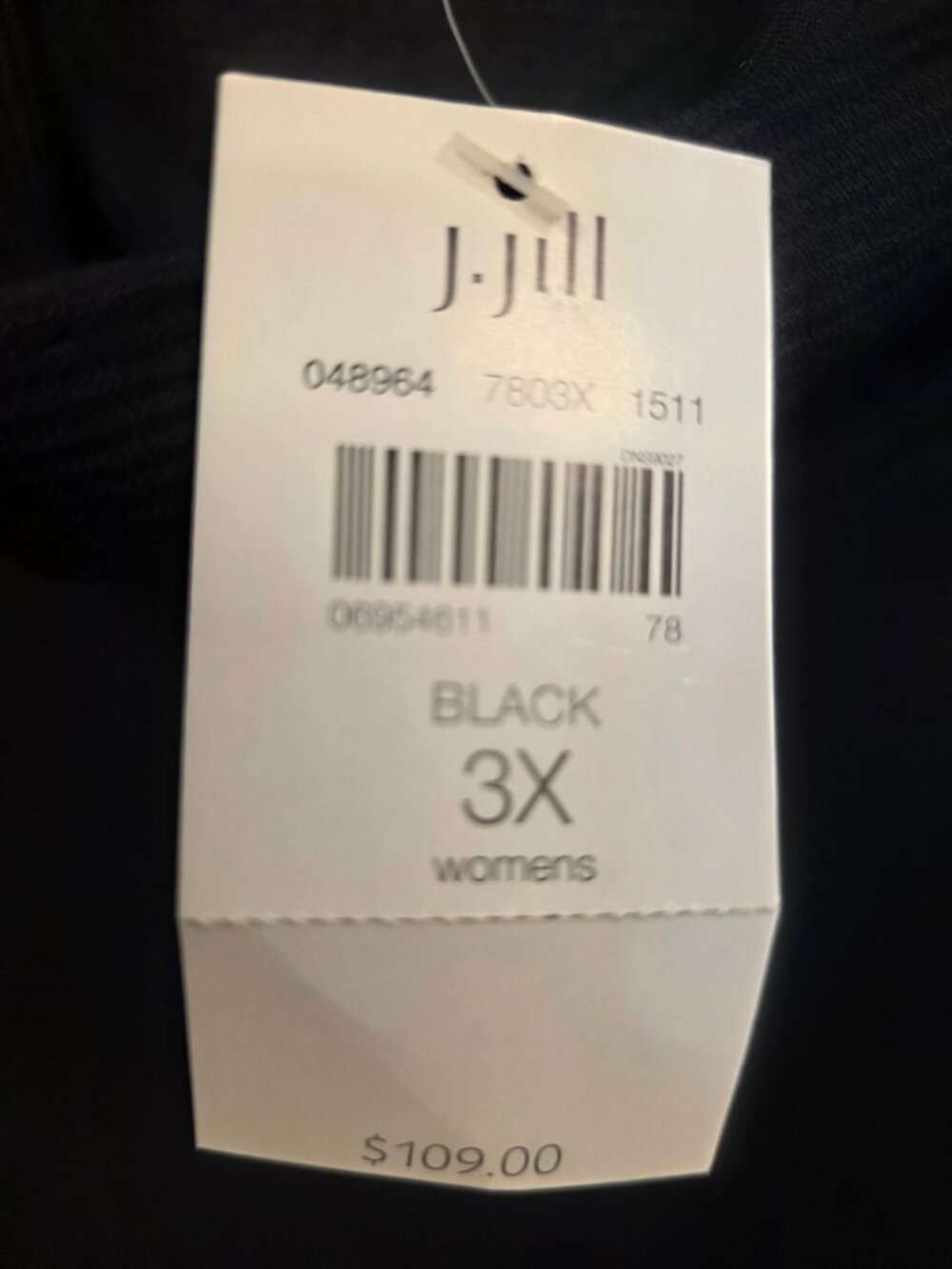NWT J. Jill Womens Black Cowl Neck Long Sleeve Tunic Dress Plus Sz 3X Minimalist - Picture 3 of 7